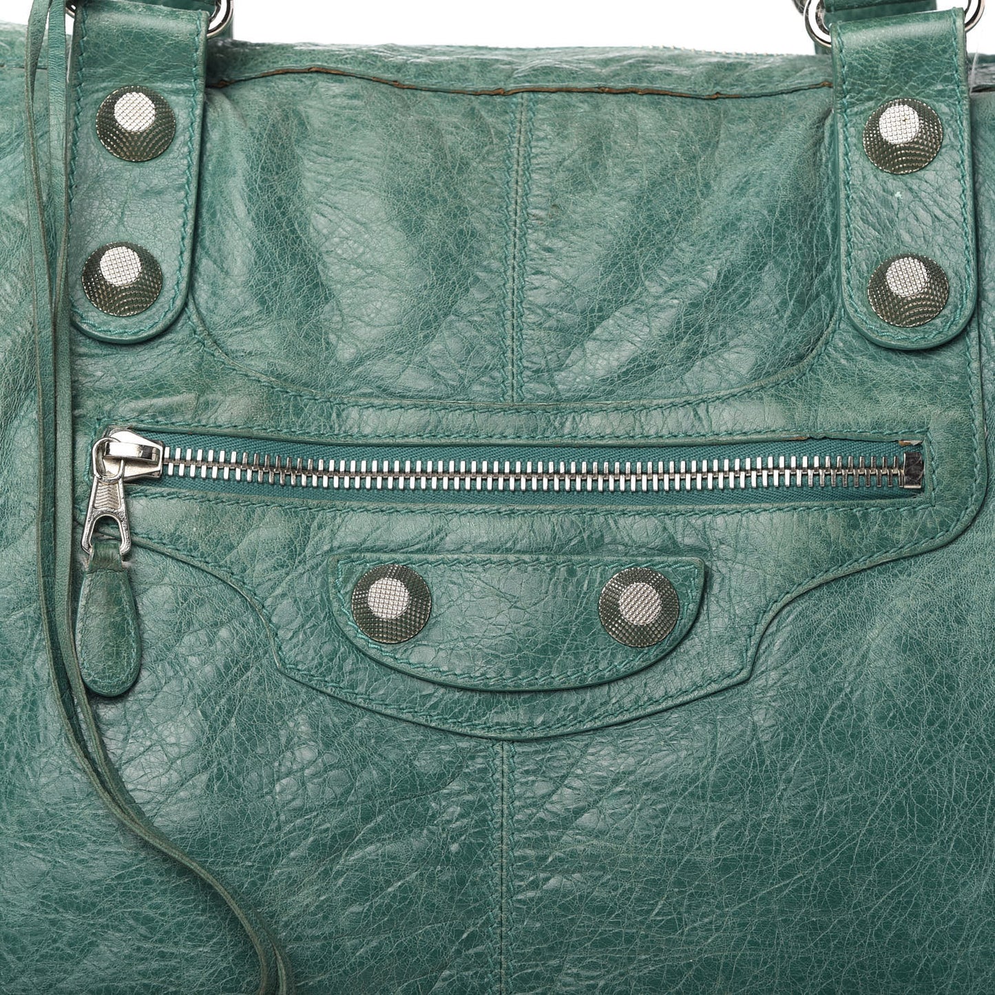 Agneau Giant 21 Silver Hardware Weekender Vert Sauge
