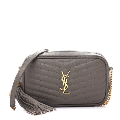 Saint Laurent Grain De Poudre Matelasse Monogram Mini Lou Camera Bag Fog 1 of 11