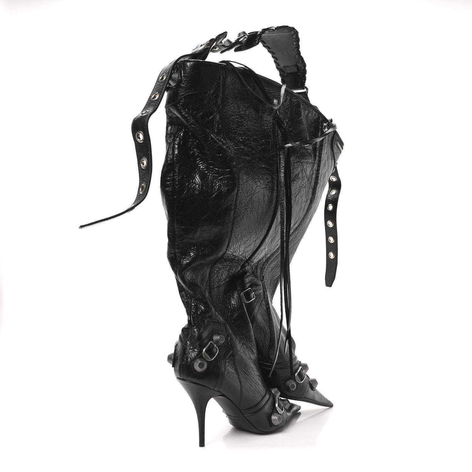 Balenciaga Agneau Arena Le Cagole Boot Bag Black 4 of 11
