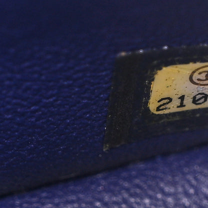 Chanel Lambskin Chevron Quilted Mini Square Flap Blue 7 of 11