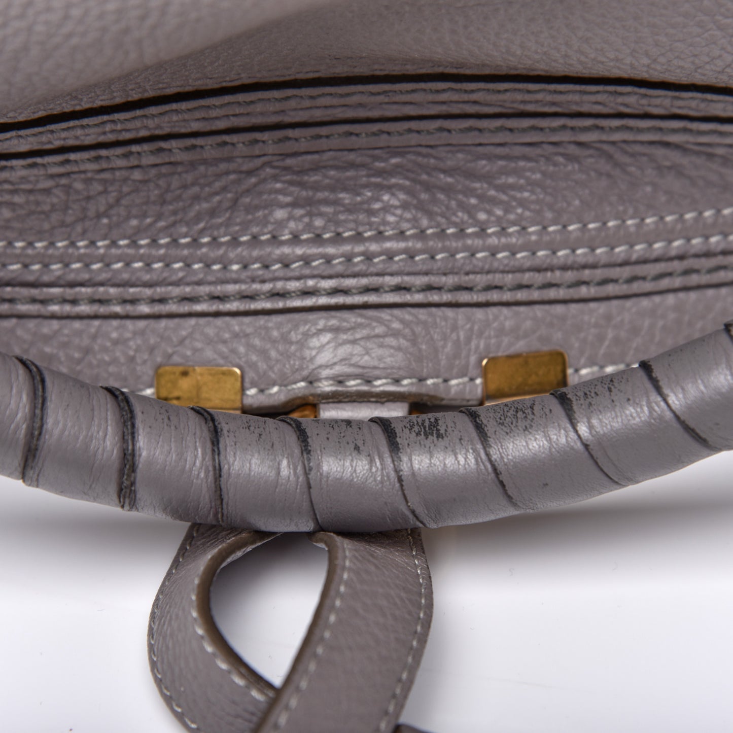 Calfskin Large Marcie Satchel Cashmere Grey