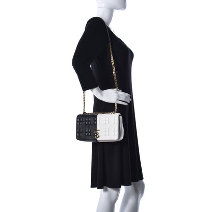 Burberry Lambskin Quilted Small Lola Bag White Black 2 of 15