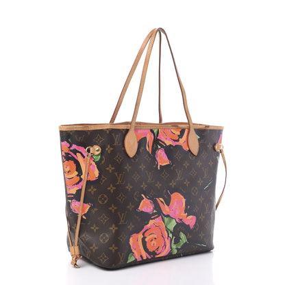 Louis Vuitton Monogram Roses Neverfull MM 2 of 16