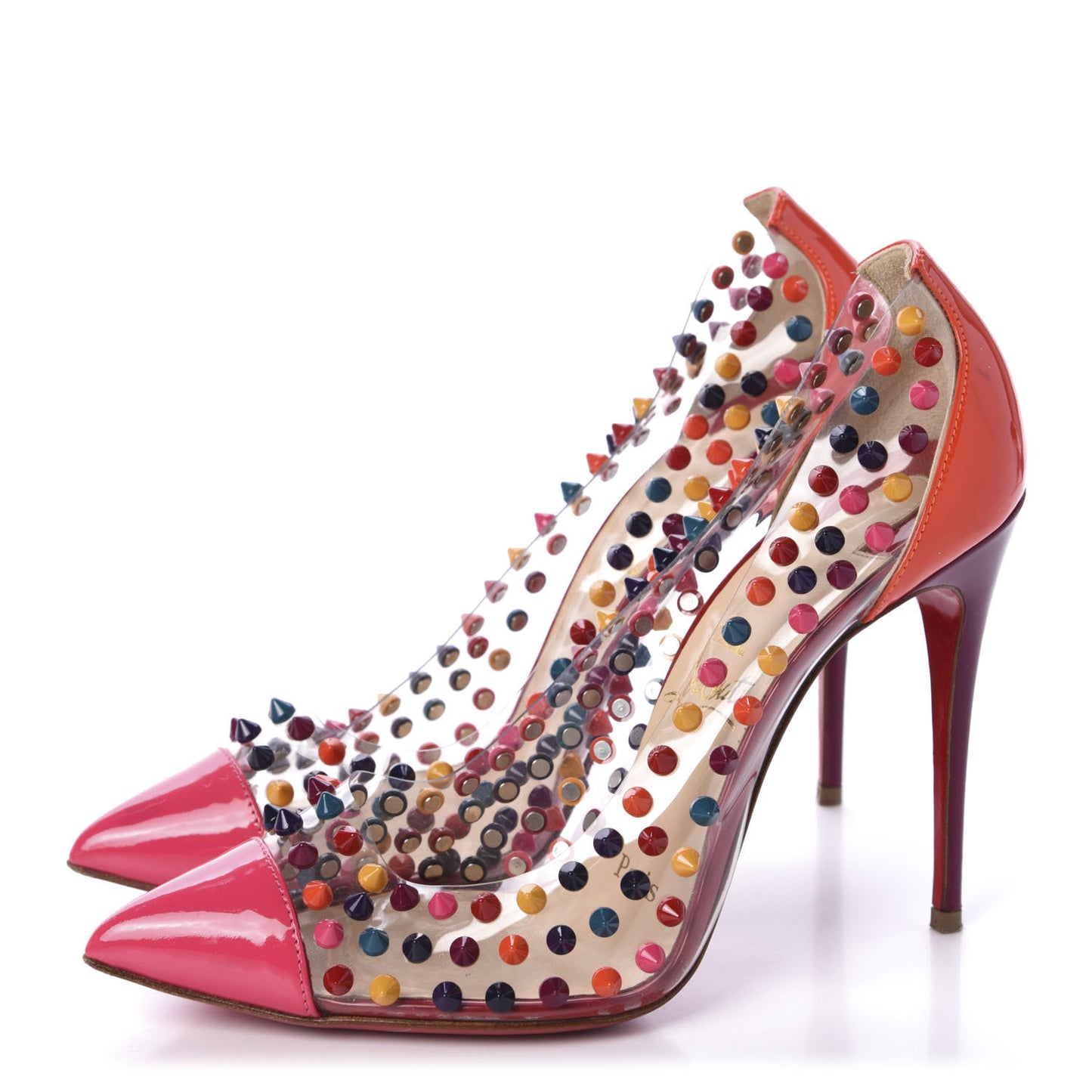 Patent PVC Spike Me 100 Pumps 38 Pinky