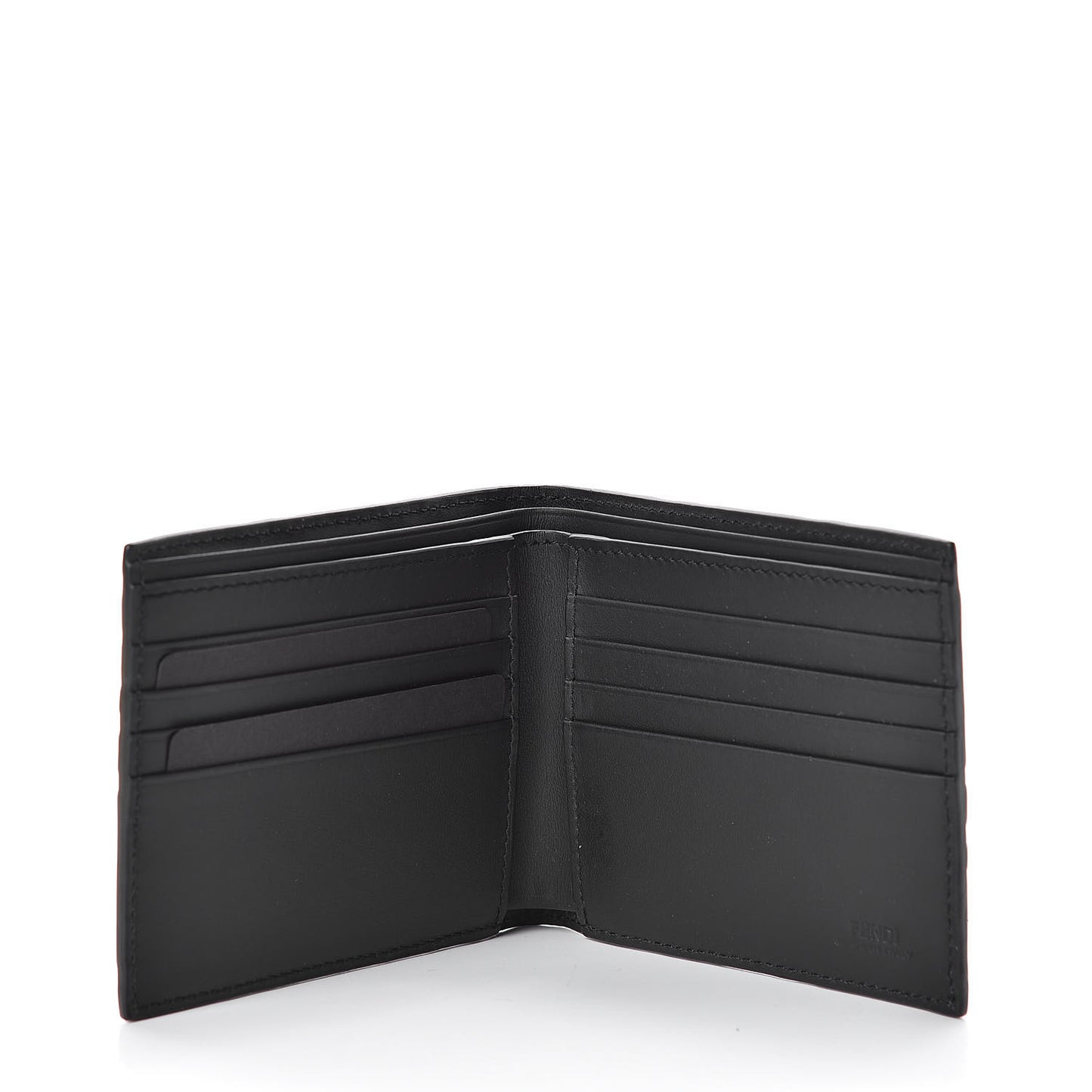 Vitello FF 1974 Embossed Bi-Fold Wallet Maya Black