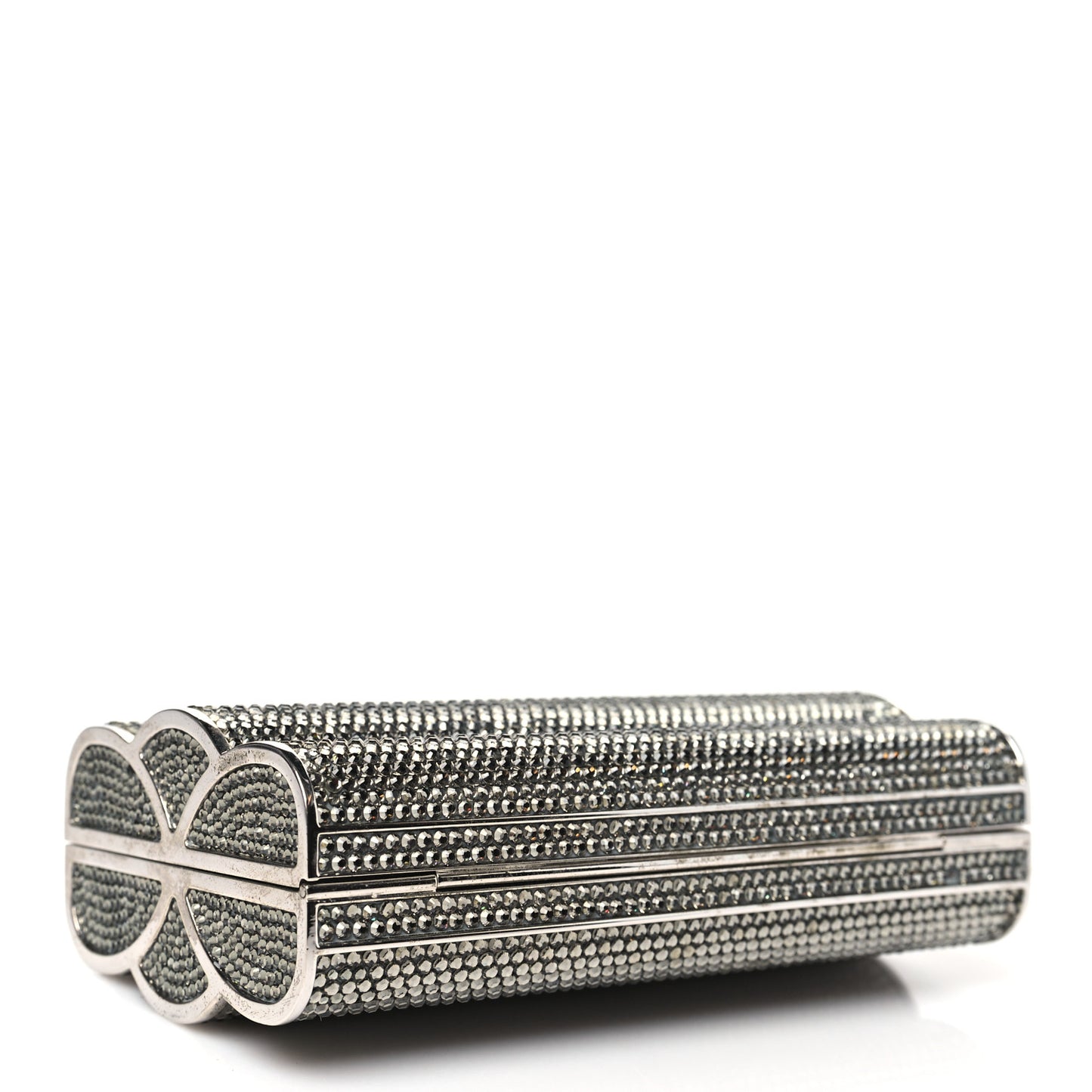 Swarovski Crystal Minaudiere Clutch Silver