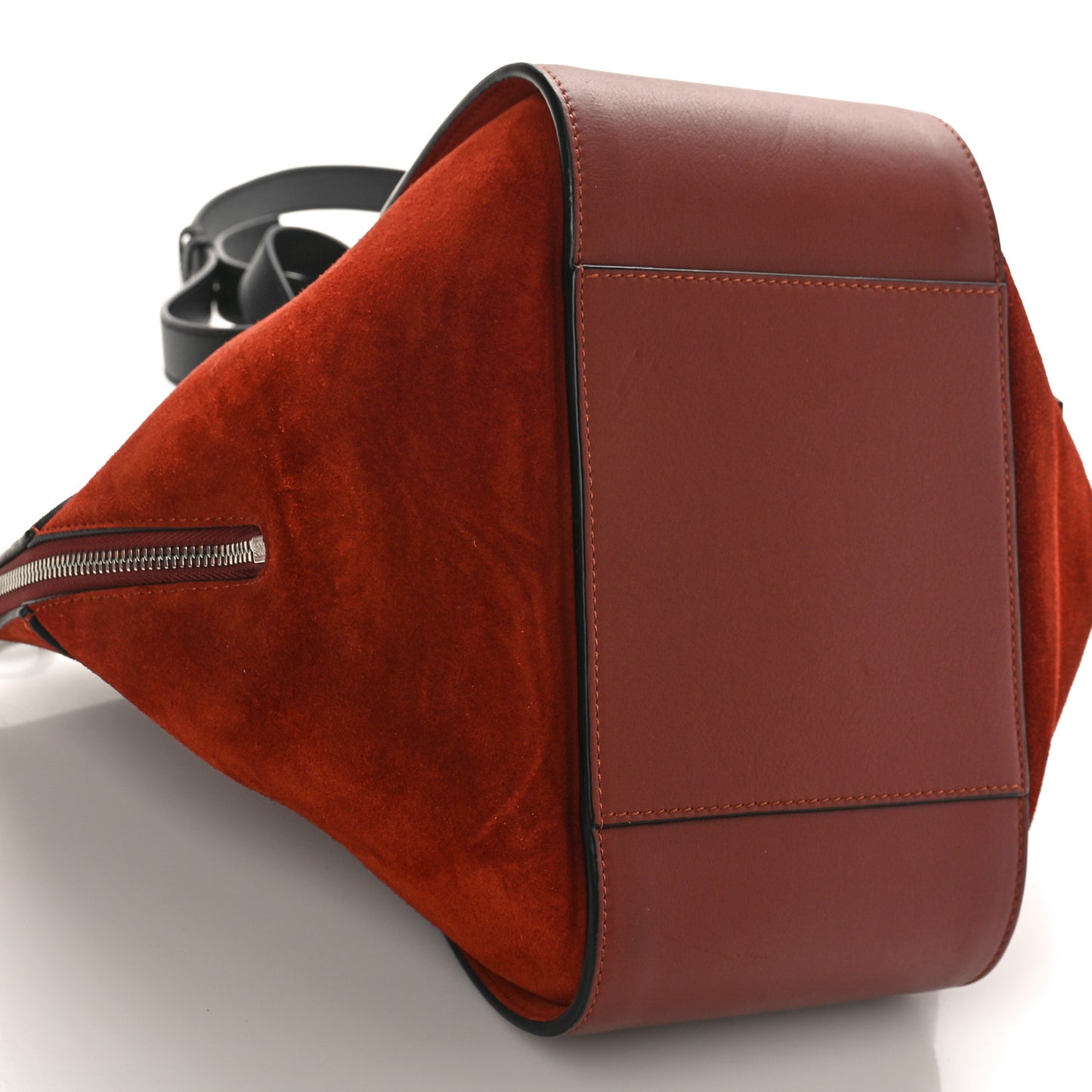 Calfskin Suede Small Hammock Shoulder Bag Red