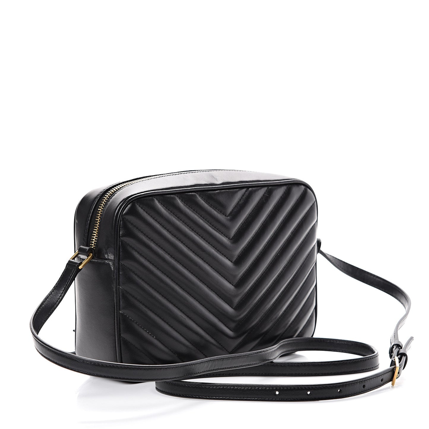 Calfskin Matelasse Monogram Lou Camera Bag Black