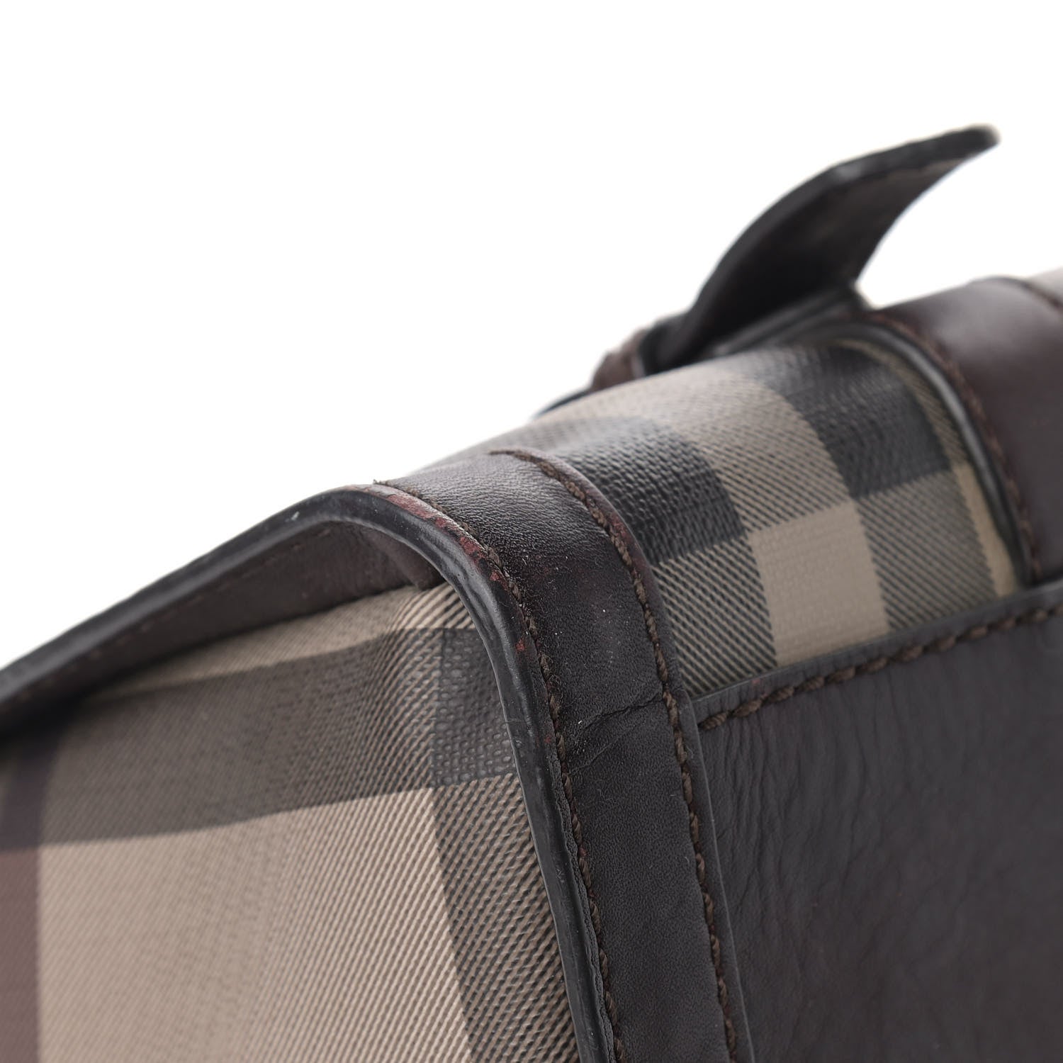 Burberry Smoked Check Medium Alchester Bowling Bag Plum 9 of 21