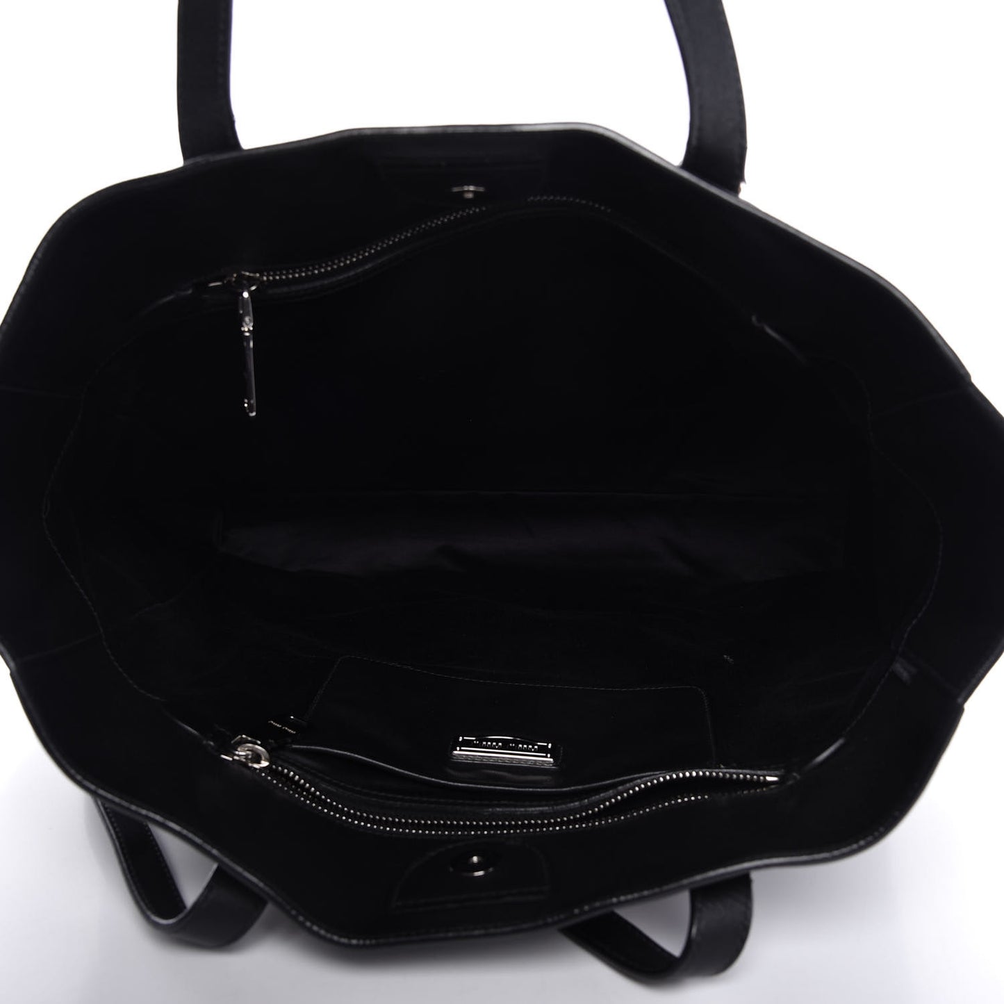Soft Calf Studded Shopping Tote Black