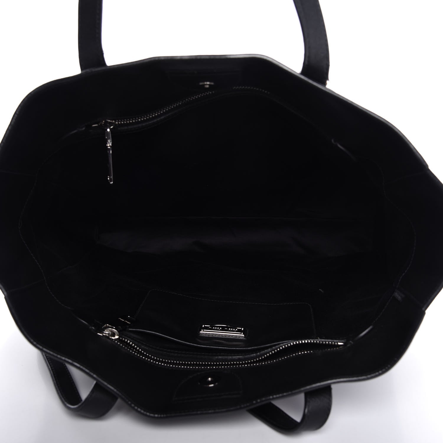 Miu Miu Soft Calf Studded Shopping Tote Black 5 of 10