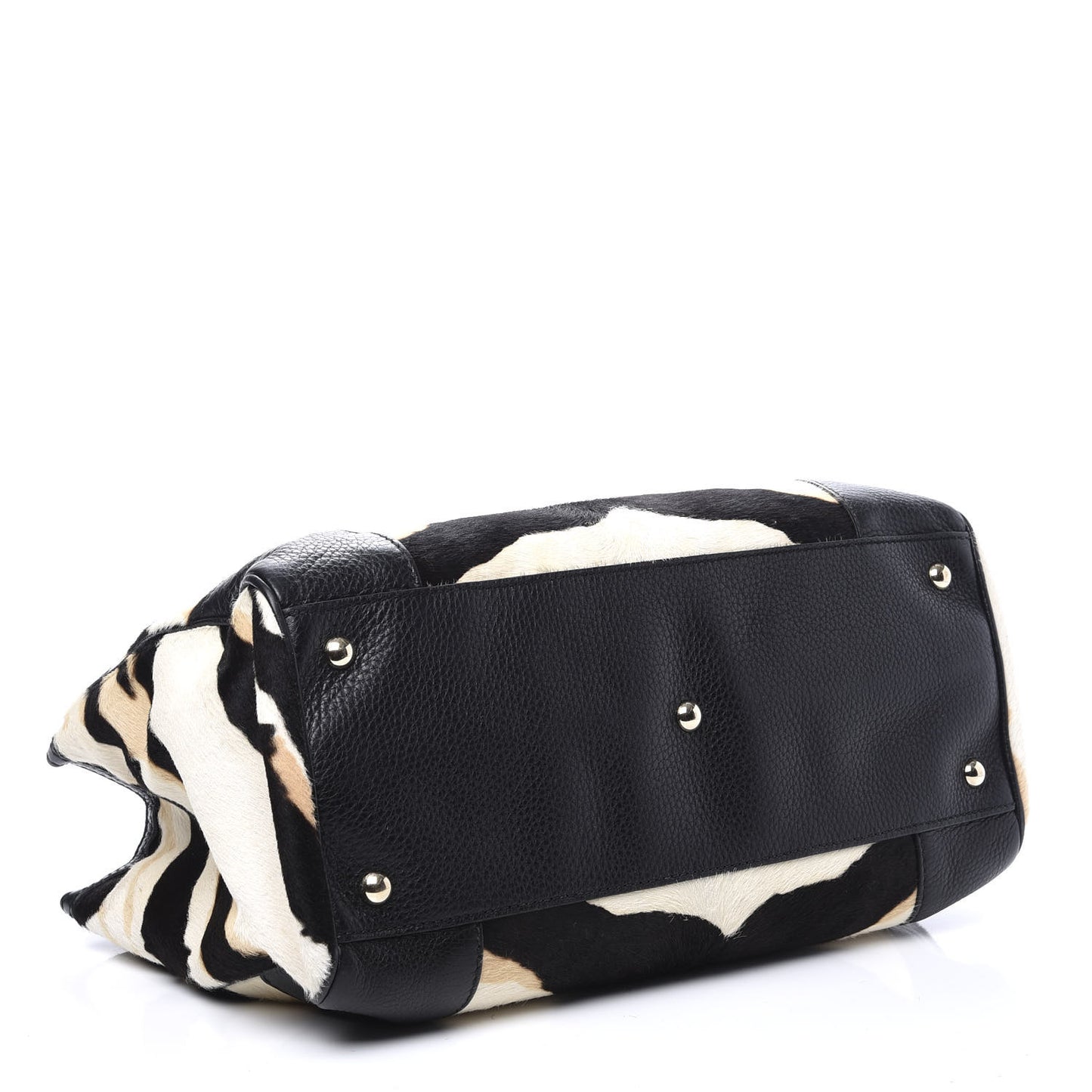 Pony Hair Medium Bamboo Shopper Tote Bag