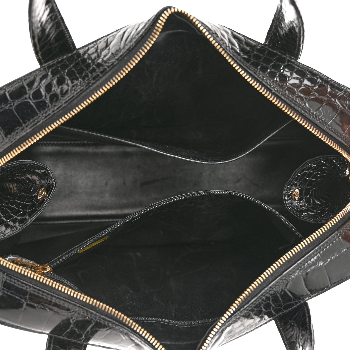 Alligator Bowler Bag Black