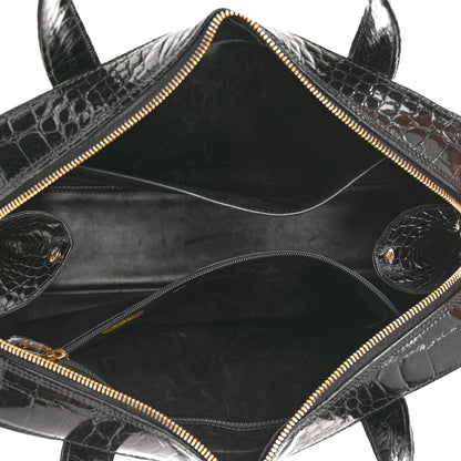 Chanel Alligator Bowler Bag Black 5 of 10