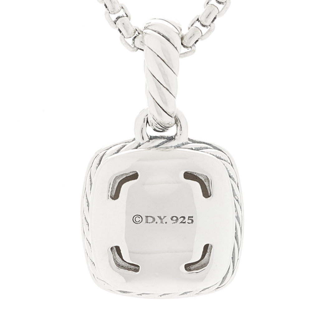 David Yurman Sterling Silver Diamond Pave 7mm Petite Albion Pendant Necklace 4 of 4