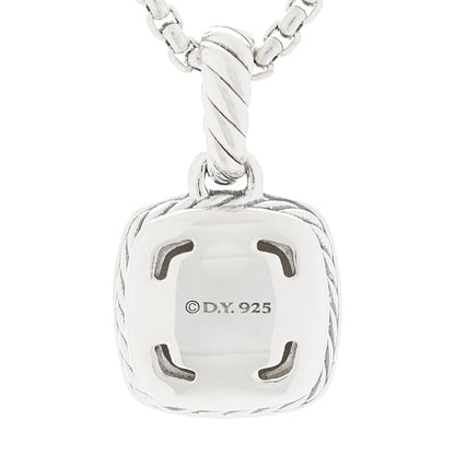 David Yurman Sterling Silver Diamond Pave 7mm Petite Albion Pendant Necklace 4 of 4