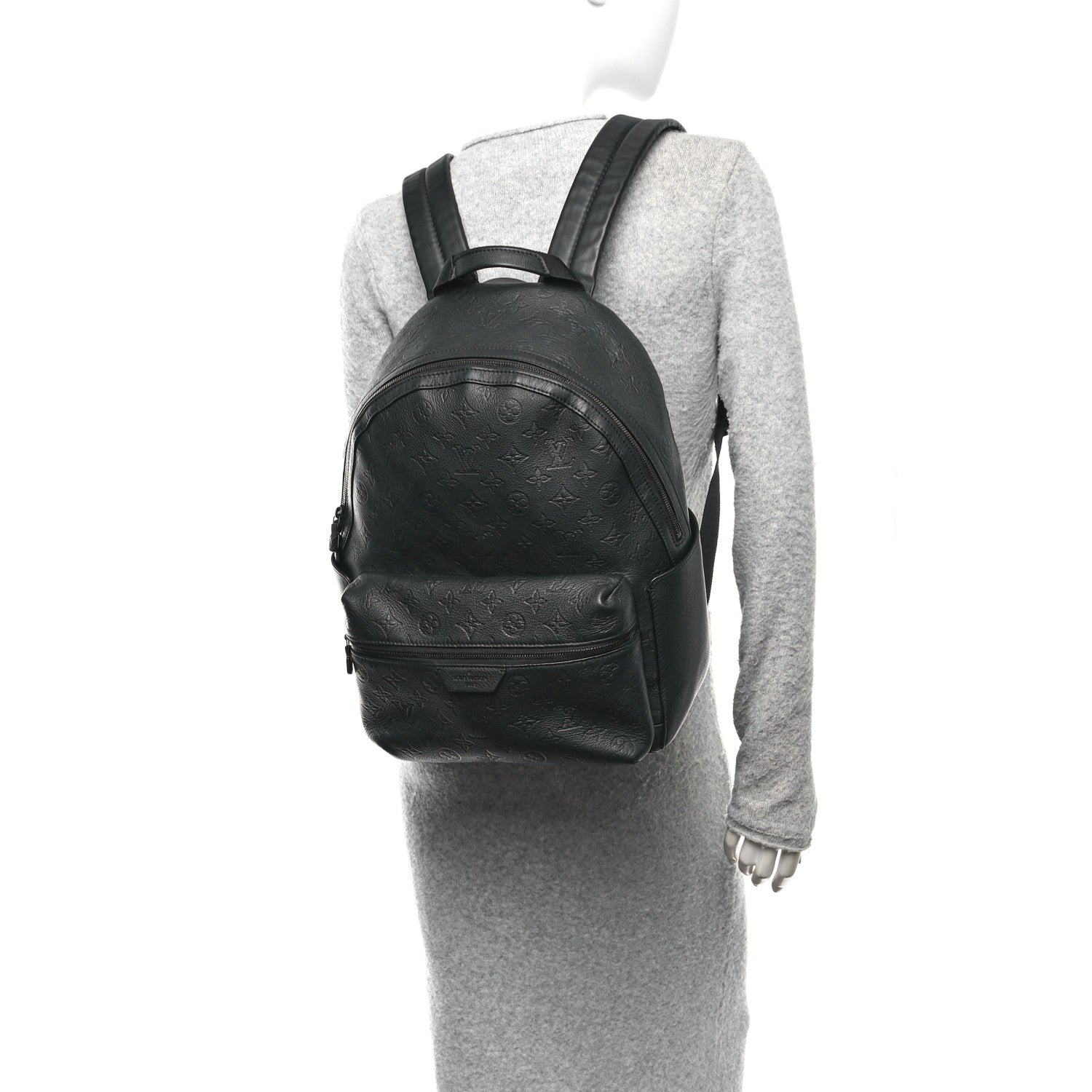 Louis Vuitton Calfskin Monogram Shadow Discovery Backpack  Black 2 of 11