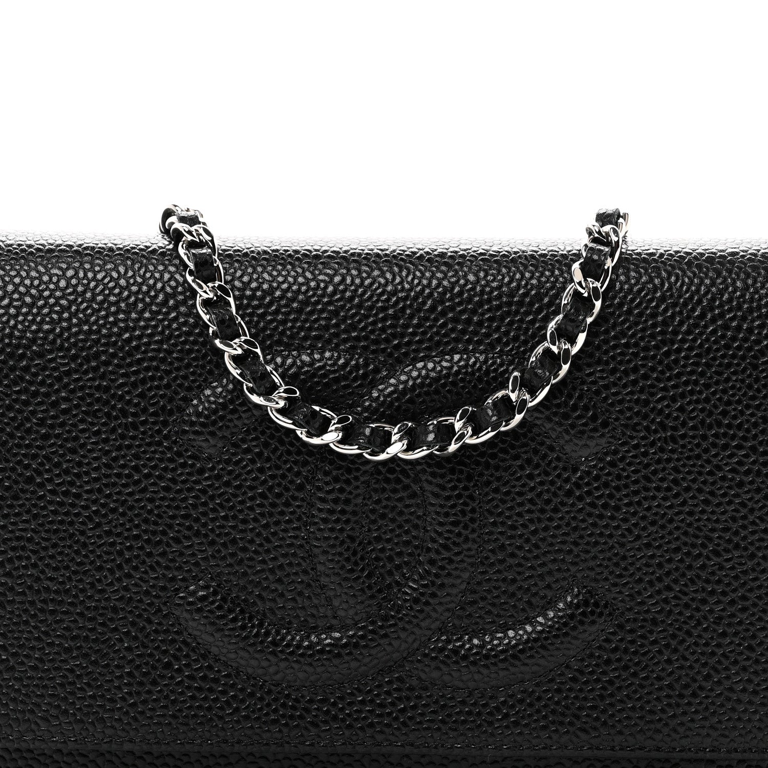 Chanel Caviar Timeless CC Wallet On Chain WOC Black 9 of 12