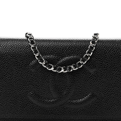 Chanel Caviar Timeless CC Wallet On Chain WOC Black 9 of 12