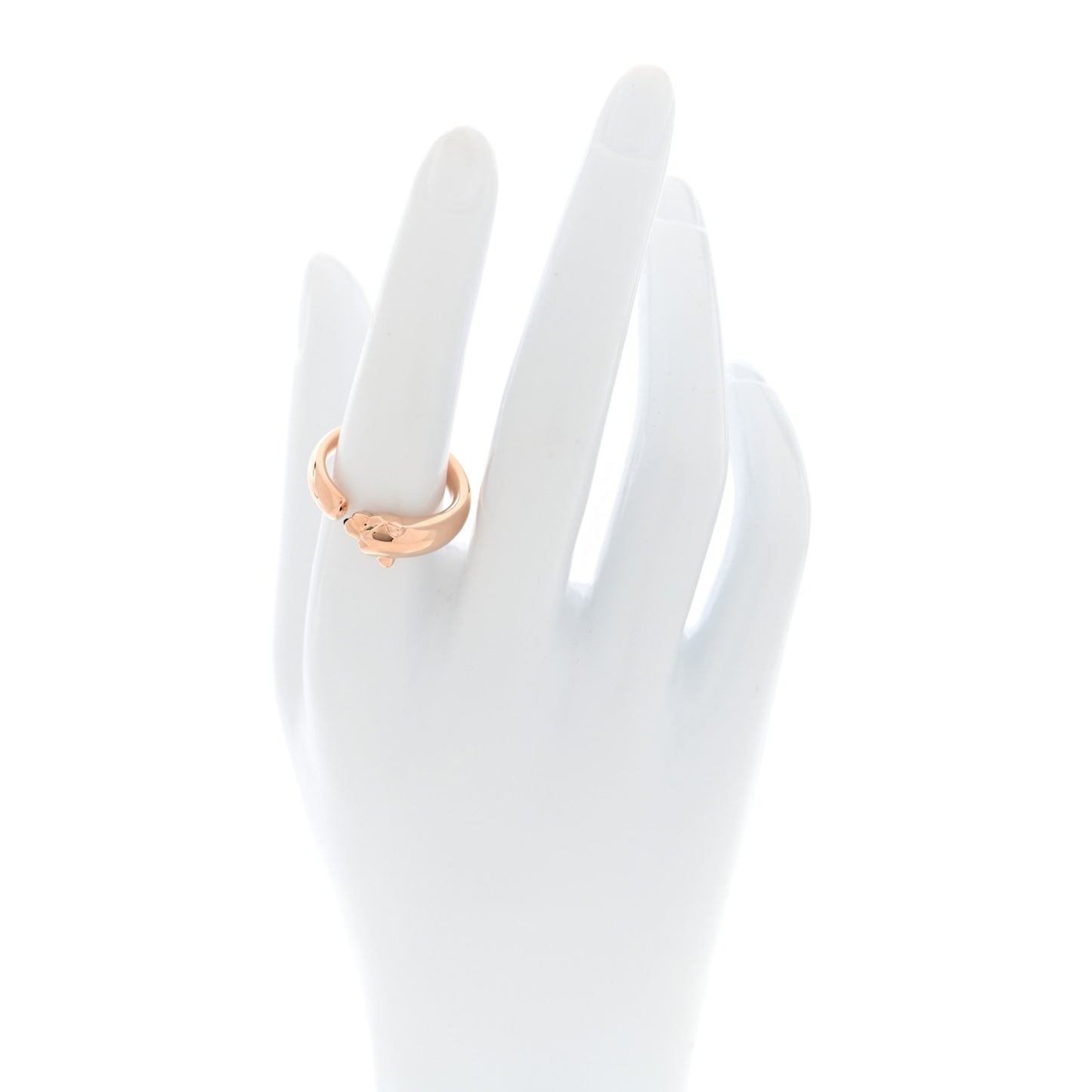 18K Pink Gold Tsavorite Black Onyx Panthere De Cartier Ring 56 7.5