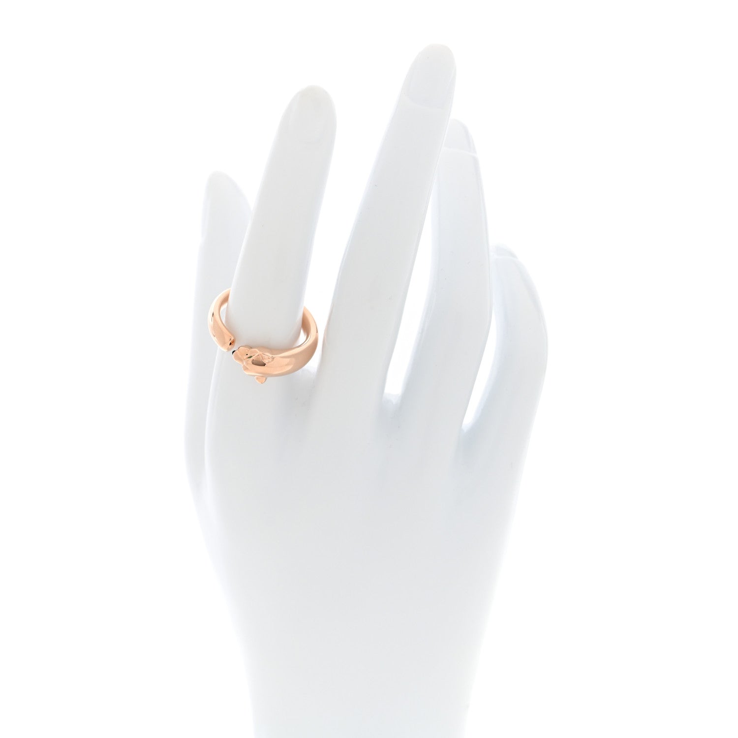 Cartier 18K Pink Gold Tsavorite Black Onyx Panthere De Cartier Ring 56 7.5 2 of 6