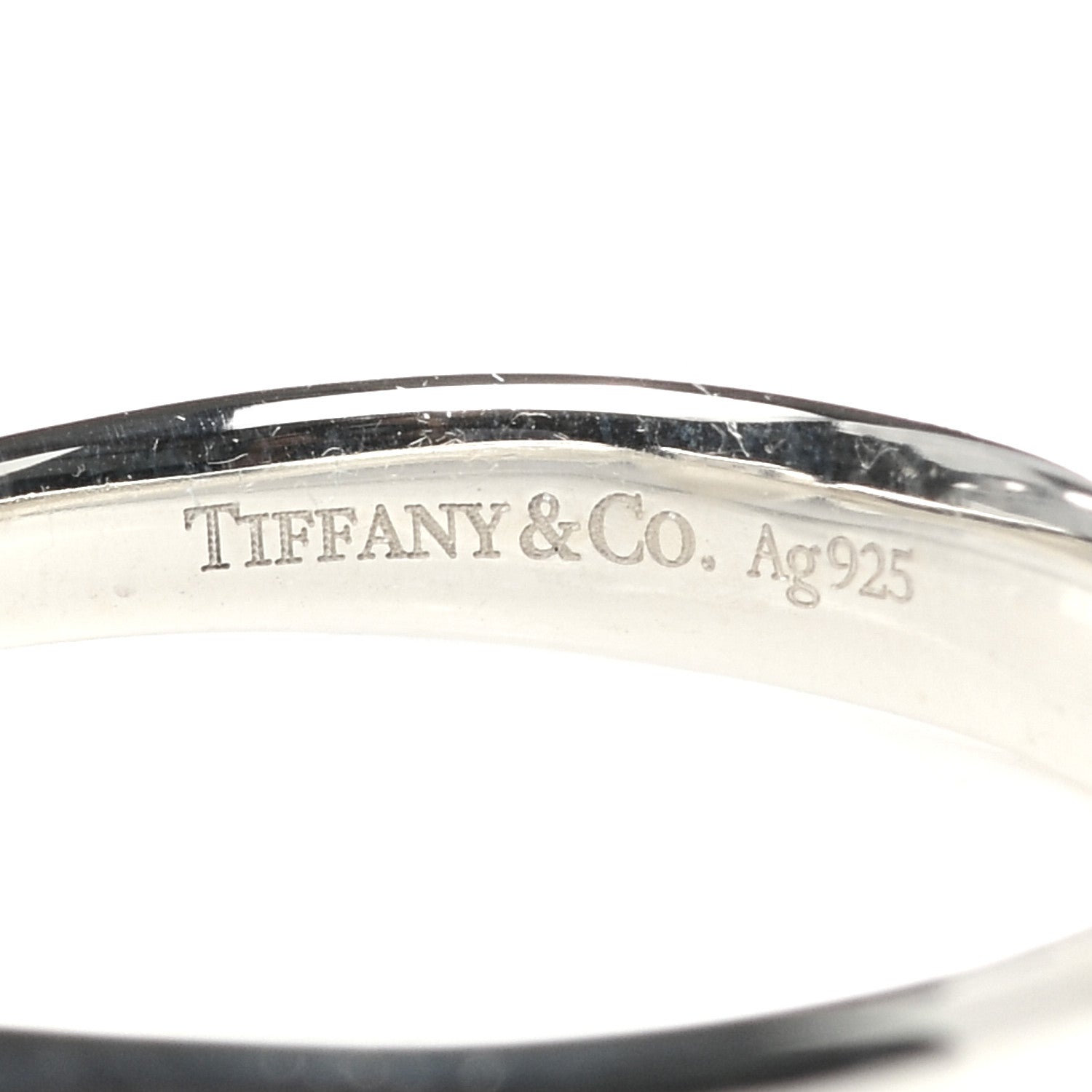 Tiffany Sterling Silver Elsa Peretti Bean Ring 53 6.5 4 of 5
