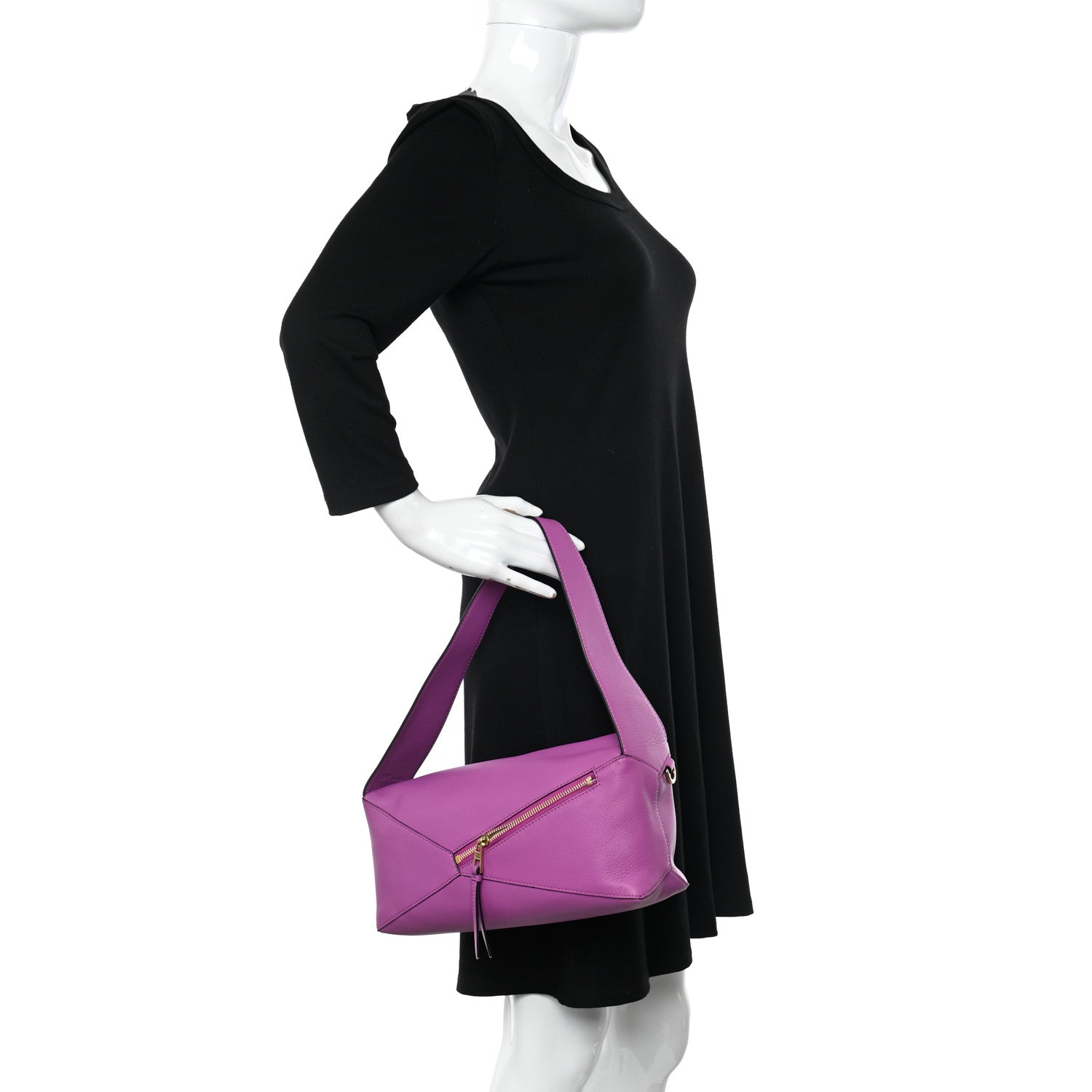 Loewe Calfskin Puzzle Hobo Bright Purple 2 of 10