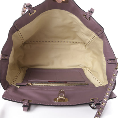 Valentino Garavani Vitello Medium Rockstud Tote Dark Mauve 4 of 11