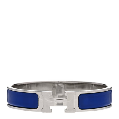 Hermes Narrow Enamel Clic Clac H Bracelet PM Bleu Royal 1 of 5