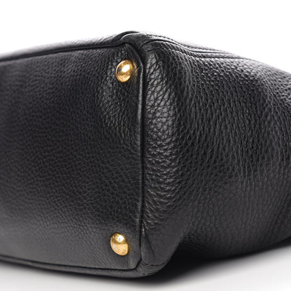 Prada Vitello Daino Side Pocket Tote Black 11 of 11