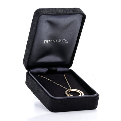Tiffany 18K Yellow Gold T Circle Pendant Necklace 6 of 6