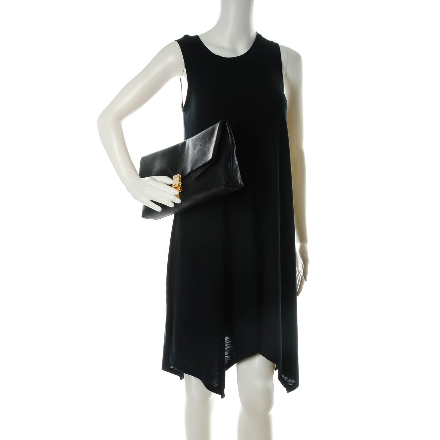 Chloe Grained Calfskin Drew Folded Clutch Black 2 of 7