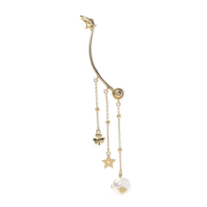 Christian Dior Pearl Shiny-D Earring Gold 3 of 5