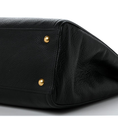 Prada Vitello Daino Shopping Tote Black 9 of 11