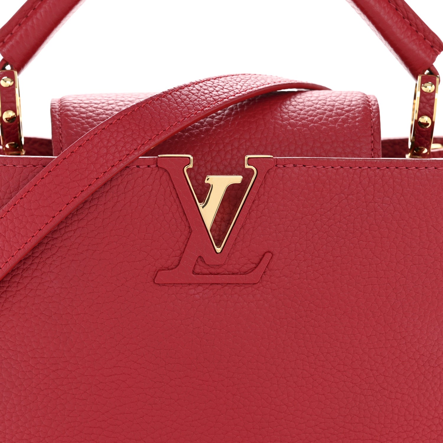 Louis Vuitton Taurillon Capucines BB Scarlet Red 7 of 12