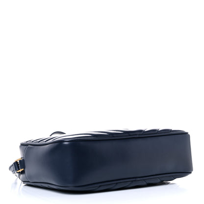 Saint Laurent Calfskin Matelasse Monogram Lou Camera Bag Deep Marine 4 of 11