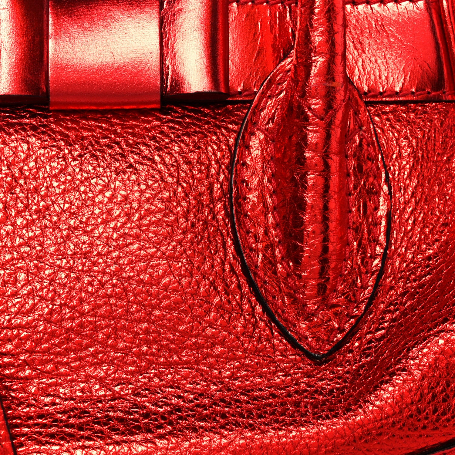 Burberry Metallic Calfskin Small Blaze Satchel Red 9 of 12