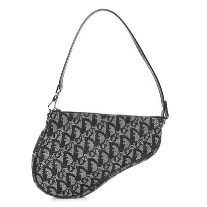 Christian Dior Monogram Mini Saddle Pochette Black 1 of 8