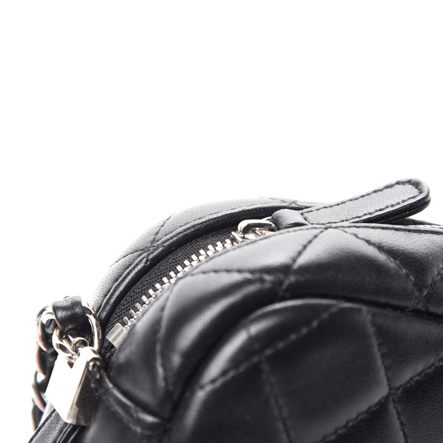 Lambskin Quilted Small Timeless Camera Case Black