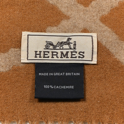 Hermes Cashmere Clic-Clac Muffler Camel Beige 3 of 3
