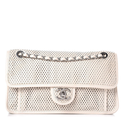 Chanel Perforated Calfskin Up In The Air Flap White 1 of 9