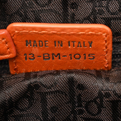Christian Dior Grained Calfskin Frame Satchel Orange 7 of 11