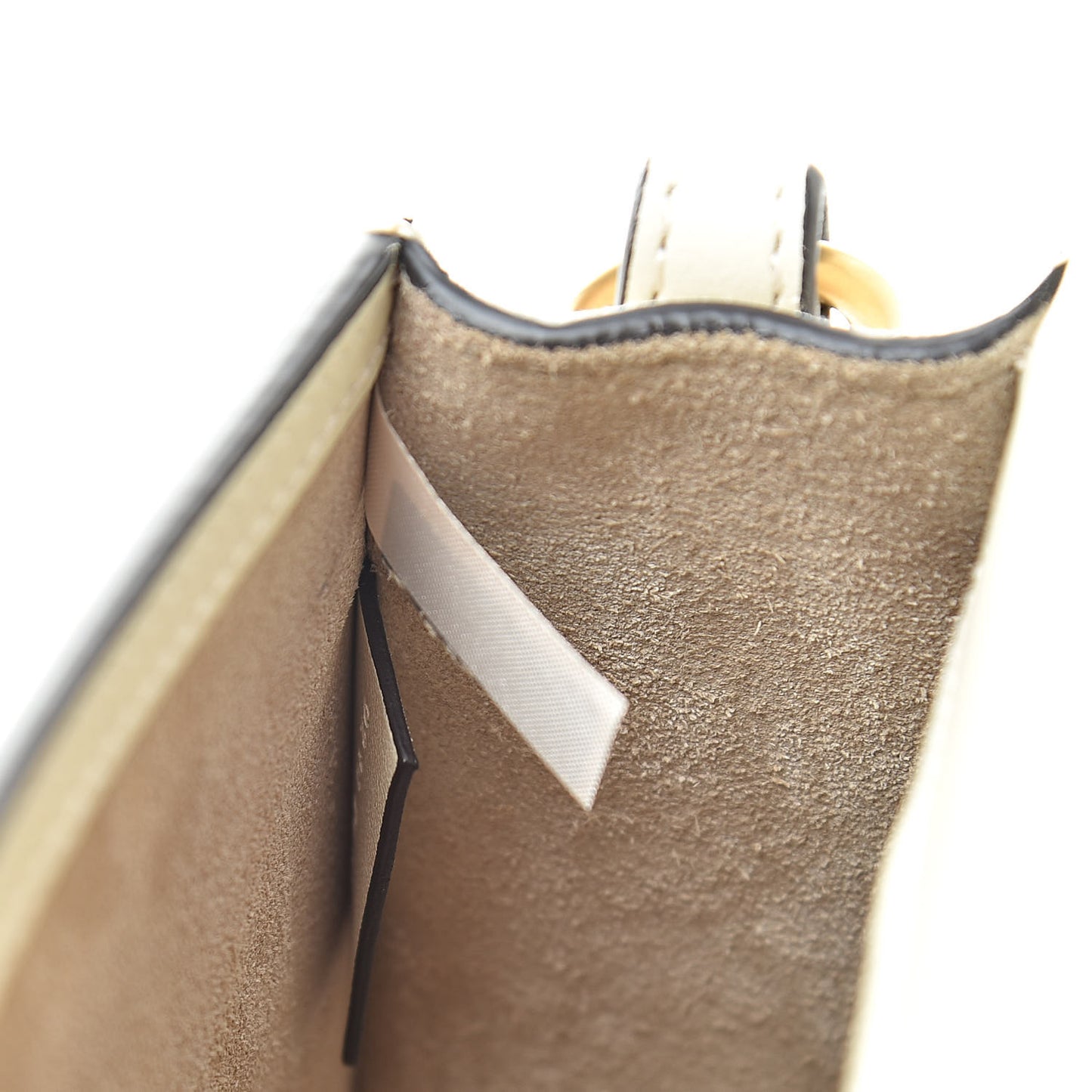 Calfskin Suede Small Nile Bracelet Bag Off White
