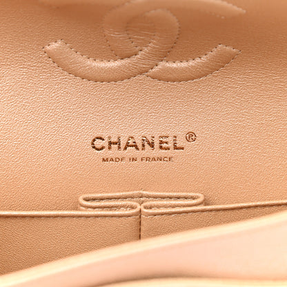 Chanel Iridescent Caviar Quilted Medium Double Flap Beige 5 of 9