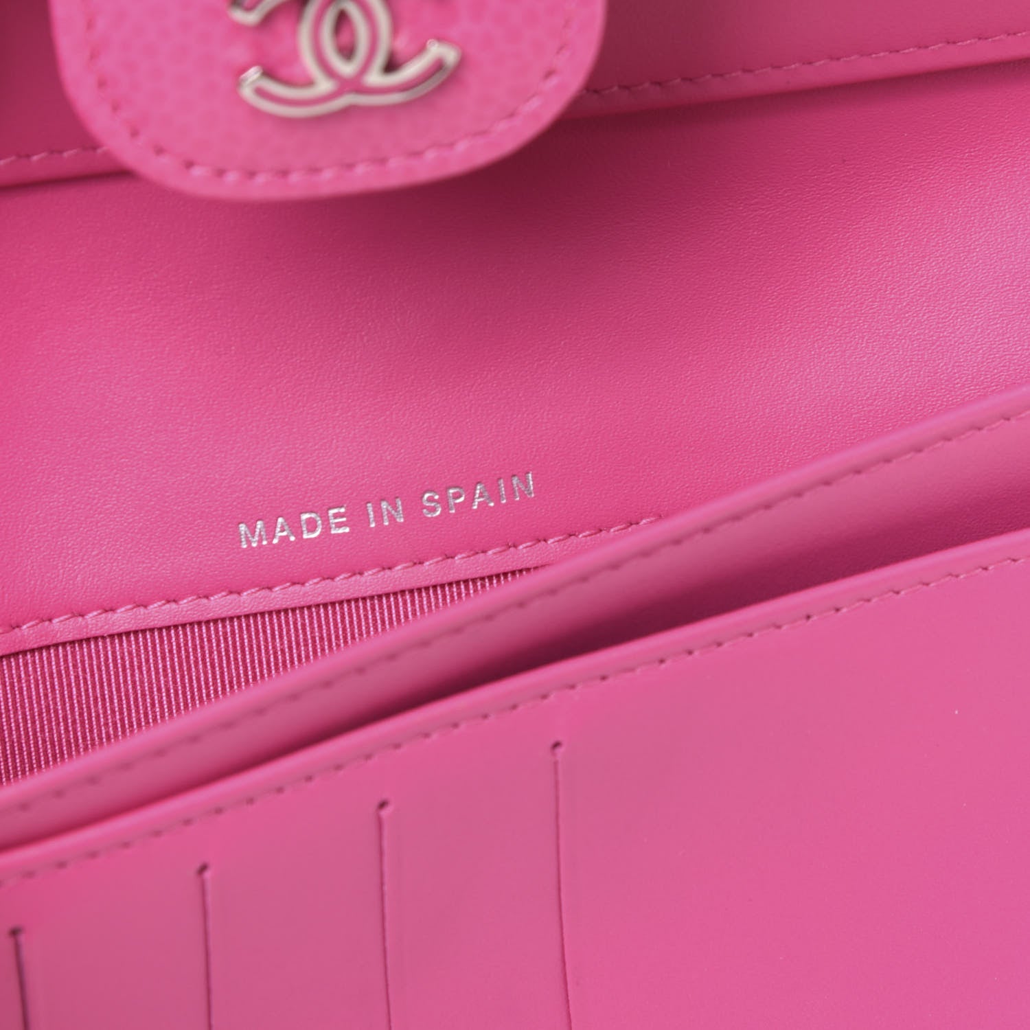 Chanel Caviar Quilted Large Flap Wallet Pink 8 of 11