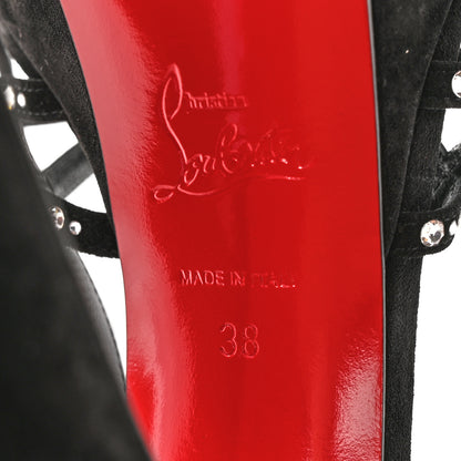 Christian Louboutin Suede Crystal Vegastrassima Alta 160 Pumps 38 Black 6 of 18