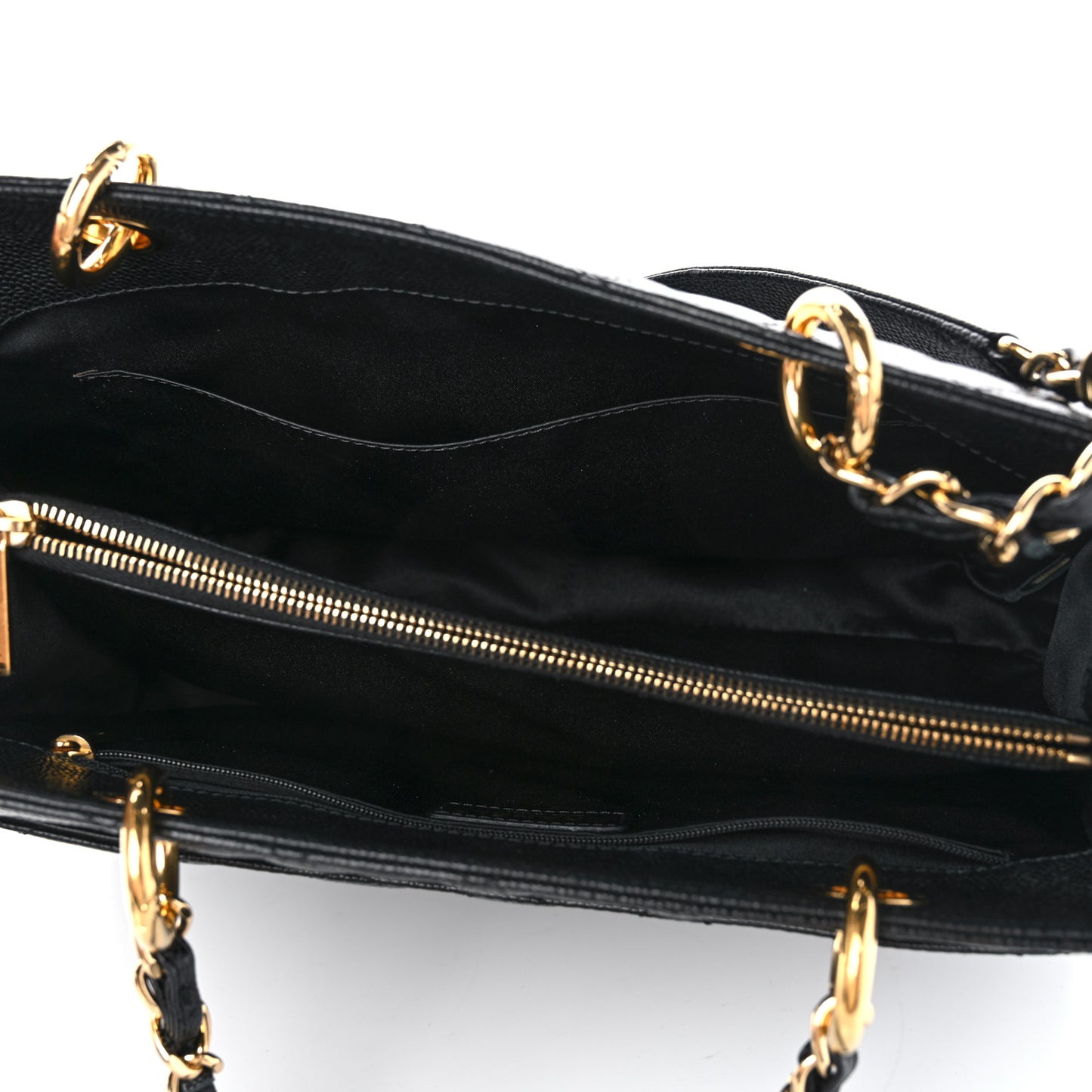 Caviar Quilted Grand Shopping Tote GST Black