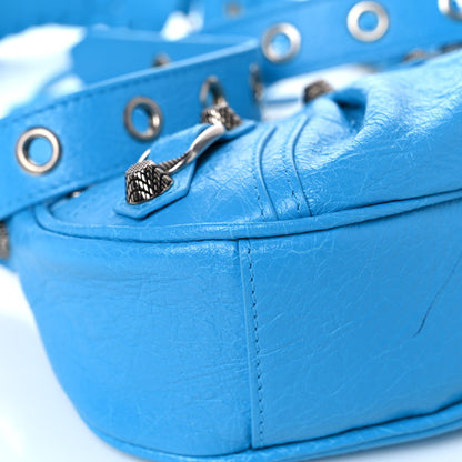 Balenciaga Agneau Arena Le Cagole Shoulder Bag XS Cyan 9 of 14