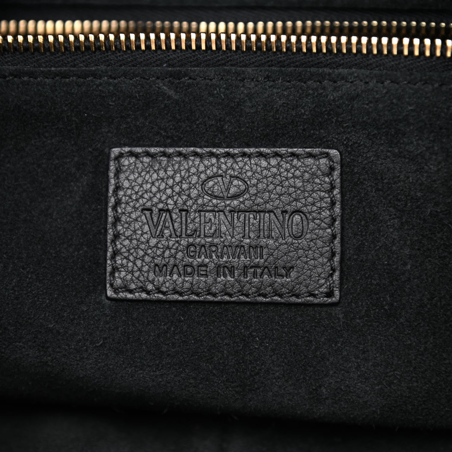 Valentino Garavani Grained Calfskin C-Rockee Fringe Hobo Black 6 of 10