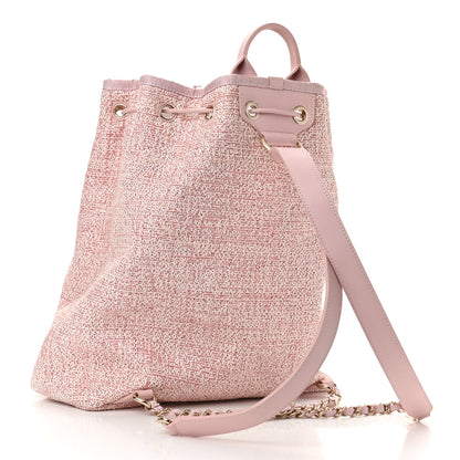 Chanel Canvas Large Deauville Backpack Pink 3 of 11